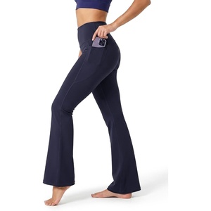 image:imageStelle Flare Yoga Pants with Pockets for Women High Waisted Bootcut Flared LeggingsIndigo