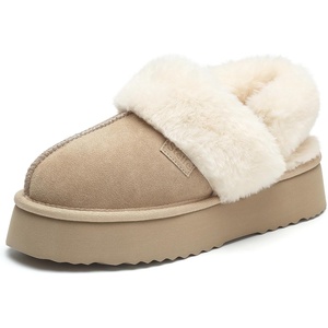 image:imageStelle Genuine Suede Platform Slippers for Women Removable Backstrap Memory Foam Indoor Outdoor WaterResistantDune