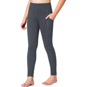 image:imageStelle Girls Athletic Leggings Kids Dance Running Yoga Pants Workout Active Dance Tights with PocketsCharcoal 2 Side Pocket