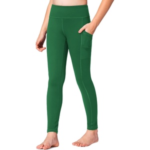 image:imageStelle Girls Athletic Leggings Kids Dance Running Yoga Pants Workout Active Dance Tights with PocketsEvergreen2 Side Pocket