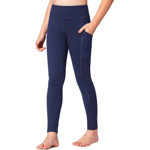 image:imageStelle Girls Athletic Leggings Kids Dance Running Yoga Pants Workout Active Dance Tights with PocketsMidnight Blue