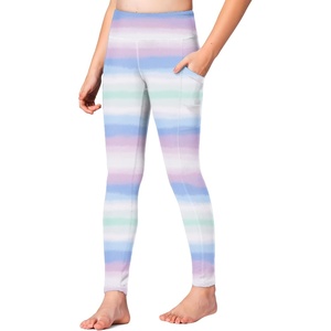 image:imageStelle Girls Athletic Leggings Kids Dance Running Yoga Pants Workout Active Dance Tights with PocketsPastel Horizon