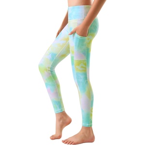 image:imageStelle Girls Athletic Leggings Kids Dance Running Yoga Pants Workout Active Dance Tights with PocketsSpring Pastel