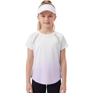 image:imageStelle Girls Athletic Shirts Short Sleeve Crewneck T Shirts Active Sports Top Soccer Gym Workout Tshirt Summer Tees for KidLavender