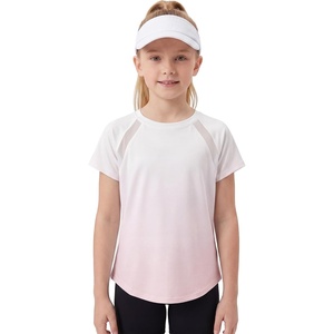 image:imageStelle Girls Athletic Shirts Short Sleeve Crewneck T Shirts Active Sports Top Soccer Gym Workout Tshirt Summer Tees for KidPink