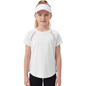 image:imageStelle Girls Athletic Shirts Short Sleeve Crewneck T Shirts Active Sports Top Soccer Gym Workout Tshirt Summer Tees for KidWhite