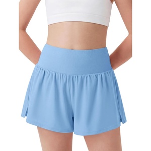 image:imageStelle Girls Athletic Shorts Flowy Running 2 in 1 Butterfly Short with Pockets Soccer Tennis for TeenSky Blue