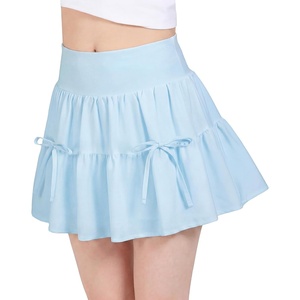 image:imageStelle Girls Athletic Skirts with Pockets Inner Shorts High Waisted Tennis Skorts Golf Running Sports SkirtLight Blue