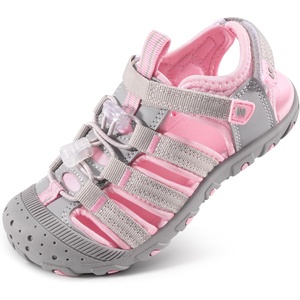 image:imageStelle Girls ClosedToe Water Hiking Beach Outdoor Sport Sandals  Adjustable HookandLoop Straps Boys amp Girls Athletic Shoes Summer Everyday Wear QuickDrying Materials Toddler to Big KidsGrey