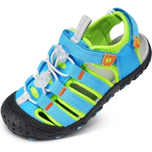 image:imageStelle Girls ClosedToe Water Hiking Beach Outdoor Sport Sandals  Adjustable HookandLoop Straps Boys amp Girls Athletic Shoes Summer Everyday Wear QuickDrying Materials Toddler to Big KidsAcid Blue