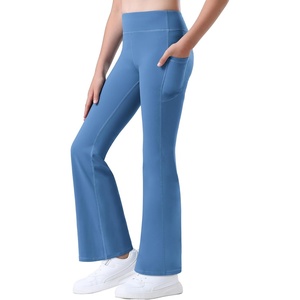 image:imageStelle Girls Flare Leggings with Pockets High Waisted Bootcut Yoga Pants Kids Dance Bell Bottoms Leggings03b3blue