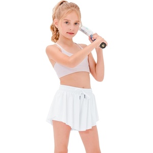 image:imageStelle Girls Flowy Shorts with Pockets Athletic Running Skirt High Waist Butterfly 2 in 1 Sports Short 516 YearsWhite