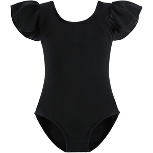 image:imageStelle Girls Leotards Black Ballet Dance Leotards Ruffle Short Sleeve Gymnastics OutfitsToddlerLittle KidBig KidBlack