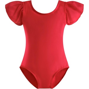 image:imageStelle Girls Leotards Black Ballet Dance Leotards Ruffle Short Sleeve Gymnastics OutfitsToddlerLittle KidBig KidRed