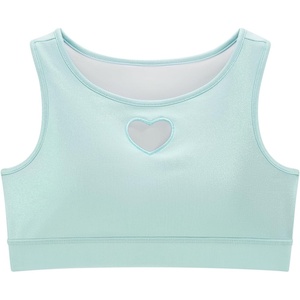 image:imageStelle Girls Metallic Dance Tops Sparkly Crew Neck Crop Tank Tops Shiny Sleeveless Racerback Dancewear for GymnasticsLight Blue