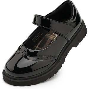 image:imageStelle Girls School Shoes Chunky Oxford Mary Jane Flats  Chunky sole Cushioned comfort Laceup style Durable outsole School uniform Everyday supportBlack Patent