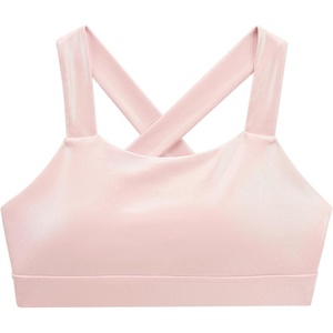 image:imageStelle Girls Shiny Metallic Crop Tank Tops Sparkly Scoop Neck Dance Tops Sleeveless Cross Back Dancewear for Gymnastics PartyPink