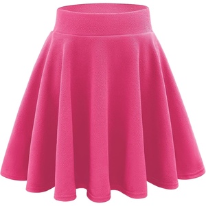 image:imageStelle Girls Skirt Casual Flare Plain Pleated Stretch Waist Skater Skirts Uniform Skorts with Built in Shorts 415 YearsHot Pink