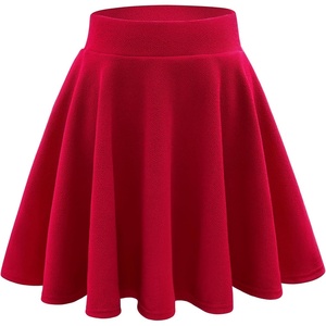 image:imageStelle Girls Skirt Casual Flare Plain Pleated Stretch Waist Skater Skirts Uniform Skorts with Built in Shorts 415 YearsRed