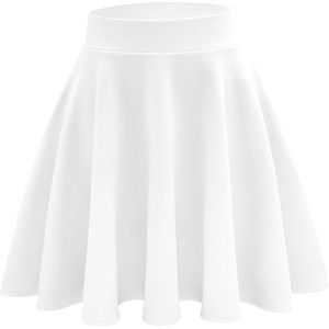 image:imageStelle Girls Skirt Casual Flare Plain Pleated Stretch Waist Skater Skirts Uniform Skorts with Built in Shorts 415 YearsWhite