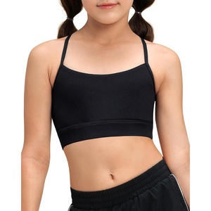 image:imageStelle Girls Sports Bra Training Bra Spaghetti Strap Y Back Bra Yoga Crop Top for Teens KidsBlack