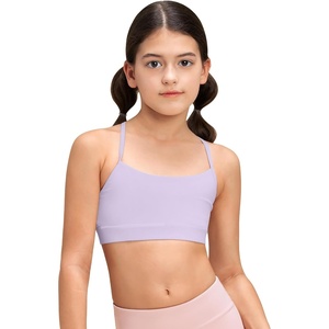 image:imageStelle Girls Sports Bra Training Bra Spaghetti Strap Y Back Bra Yoga Crop Top for Teens KidsLavender