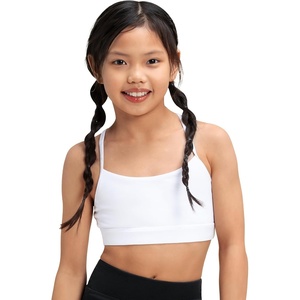 image:imageStelle Girls Sports Bra Training Bra Spaghetti Strap Y Back Bra Yoga Crop Top for Teens KidsWhite