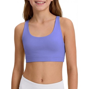 image:imageStelle Girls Sports Bra Training Bras Scoop Neck Athletic Cross Back Yoga Bra Dance Crop TopPeriwinkle