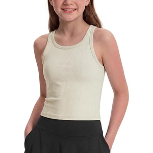 image:imageStelle Girls Tank Tops Kids Athletic Tank Top High Neck Crop Tops for GirlOat