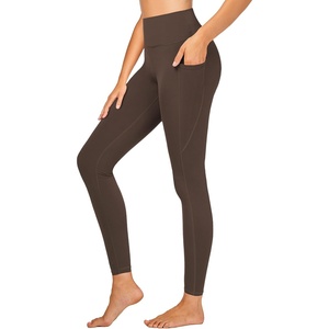 image:imageStelle High Waisted Yoga Leggings with Pockets Buttery Soft Workout Yoga Pants for Women Tummy Control Running GymBrushed Buttery Softcoffee