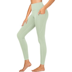 image:imageStelle High Waisted Yoga Leggings with Pockets Buttery Soft Workout Yoga Pants for Women Tummy Control Running GymBrushed Buttery Softmint Green