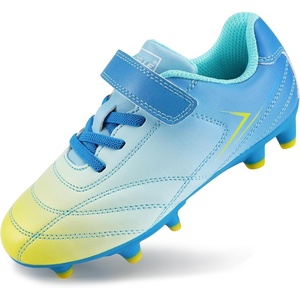 image:imageStelle Kids Girls Soccer Cleats for Training Matches Outdoor Play  Firm Ground Lightweight Upper Secure LaceUp Fit Breathable Lining Cushioned Collar BaseballampSoftball Little to Big KidsSolar Tide