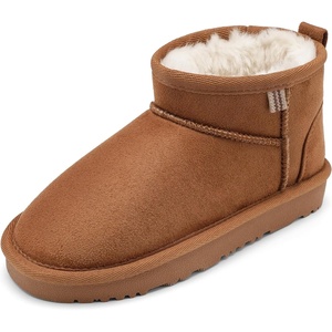 image:imageStelle Kids Snow Boots Girls Boys Winter Ankle Boots Outdoor Warm Slip On Faux Fur Lined Shoes for ToddlerLittleBig KidChestnut