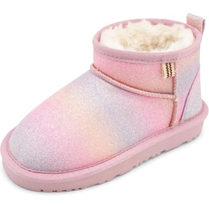 image:imageStelle Kids Snow Boots Girls Boys Winter Ankle Boots Outdoor Warm Slip On Faux Fur Lined Shoes for ToddlerLittleBig KidRainbow