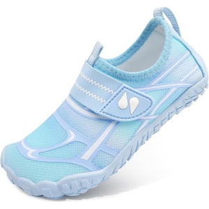 image:imageStelle Kids Water Shoes Wide Toe Box Barefoot Quick Dry NonSlip Aqua Shoes for Boys Girls Toddler Beach Swim PoolIcy Blue