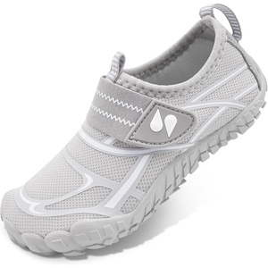 image:imageStelle Kids Water Shoes Wide Toe Box Barefoot Quick Dry NonSlip Aqua Shoes for Boys Girls Toddler Beach Swim PoolLight Grey