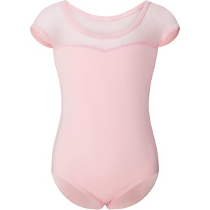 image:imageStelle Leotards for Girls Ballet Dance Leotard Mesh Short Sleeve Gymnastics Outfits for ToddlerLittleBig KidsBallet Pink Mesh Cap Sleeves