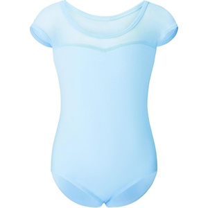 image:imageStelle Leotards for Girls Ballet Dance Leotard Mesh Short Sleeve Gymnastics Outfits for ToddlerLittleBig KidsBlue Mesh Cap Sleeves