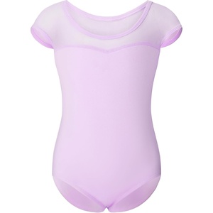 image:imageStelle Leotards for Girls Ballet Dance Leotard Mesh Short Sleeve Gymnastics Outfits for ToddlerLittleBig KidsLavender Mesh Cap Sleeves