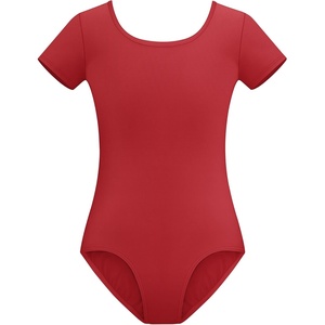 image:imageStelle Leotards for Girls Ballet Scoop Neck Short Sleeve Leotard Gymnastics Dance UnitardsCrimson