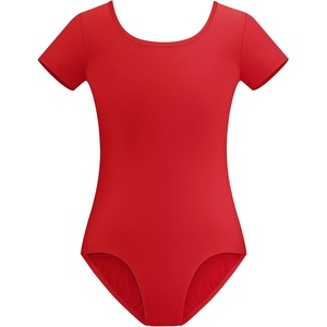 image:imageStelle Leotards for Girls Ballet Scoop Neck Short Sleeve Leotard Gymnastics Dance UnitardsRed