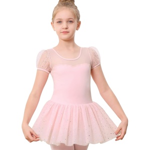 image:imageStelle Puff Sleeve Ballet Leotards for Girls with Sparkly Tutu Skirted Toddler Dance Dress Outfit01puff Sleeveballet Pink