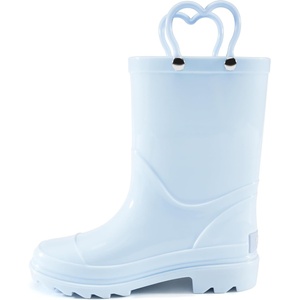 image:imageStelle Toddler Rain Boots for Girls  Waterproof Flexible cozy Lightweight EasyOn Heart Handles NonSlip sole Rain puddle play everyday wear Toddler to big kidsLight Blue