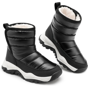 image:imageStelle Toddler Snow Boots Boys Girls Winter Cold Weather Waterproof Non Slip Warm Shoes for Little KidsBlack