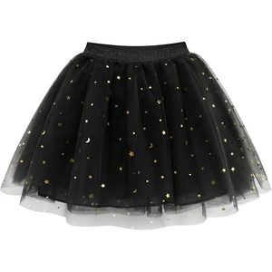 image:imageStelle Tutu for Girls Sequin Skirt with Elastic Waist Layered Tulle Ballet Dance Princess Dress Birthday OutfitBlack