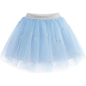 image:imageStelle Tutu for Girls Sequin Skirt with Elastic Waist Layered Tulle Ballet Dance Princess Dress Birthday OutfitIcy Blue
