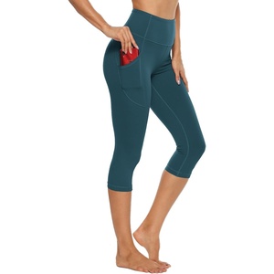 image:imageStelle Womens Capri Yoga Pants with Pockets Essential High Waisted Leggings for WorkoutOceanic
