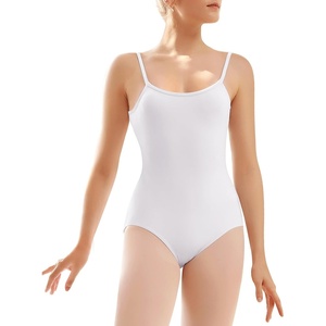 image:imageStelle Womens Short Sleeve Leotard for Ballet Dance Costumes Scoop Neck Sleeveless Double Lined BodysuitWhite