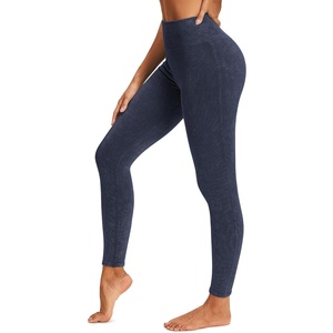 image:imageStelle Workout Ribbed Seamless Leggings for Women High Waist Tummy Control Gym Leggings Athletic Yoga PantsNavy