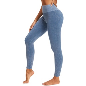 image:imageStelle Workout Ribbed Seamless Leggings for Women High Waist Tummy Control Gym Leggings Athletic Yoga PantsPale Blue